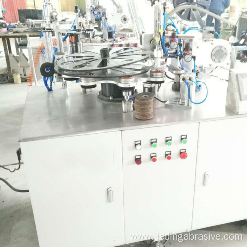 75-180mm semi automatic flap disc making machine